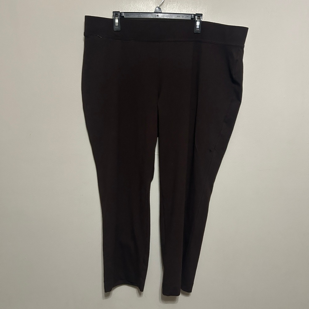 Lands' End Leggings Women 3XP 24W-26W Brown Petite Plus Size Pull On Stretch